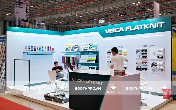 Thiết kế thi công gian hàng triển lãm ngành may mặc – Gian hàng VEICA FLATKNIT
